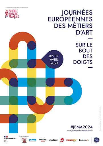 L'affiche des JEMA 2024, sur le bout des doigts, ouverture de l'atelier des métalleuses en fusion.