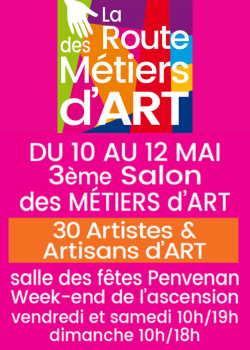 Affiche du Salon de la Route des métiers d'art, RMA à Penvenan, 2024