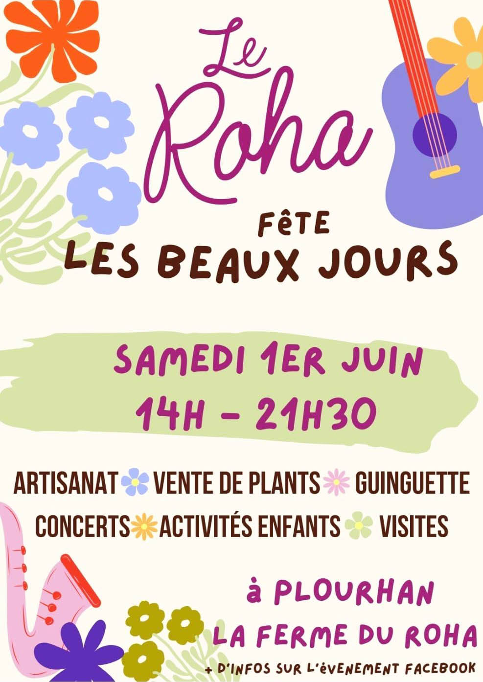 Affiche "le Roha fête les beaux jours " Marché artisanale