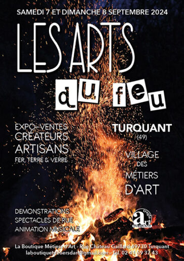 Métiers d'art, Turquant, les Arts du Feu, affiche 2024