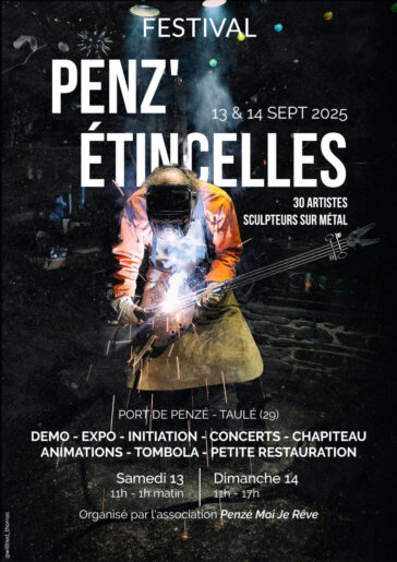 Affiche 2025 du festival Penz'étincelles avec les Métalleuses en fusion