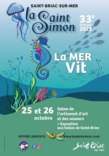 Festival de la Saint Simon, le Salon de l'artisant d'art et des Saveurs, affiche 2025